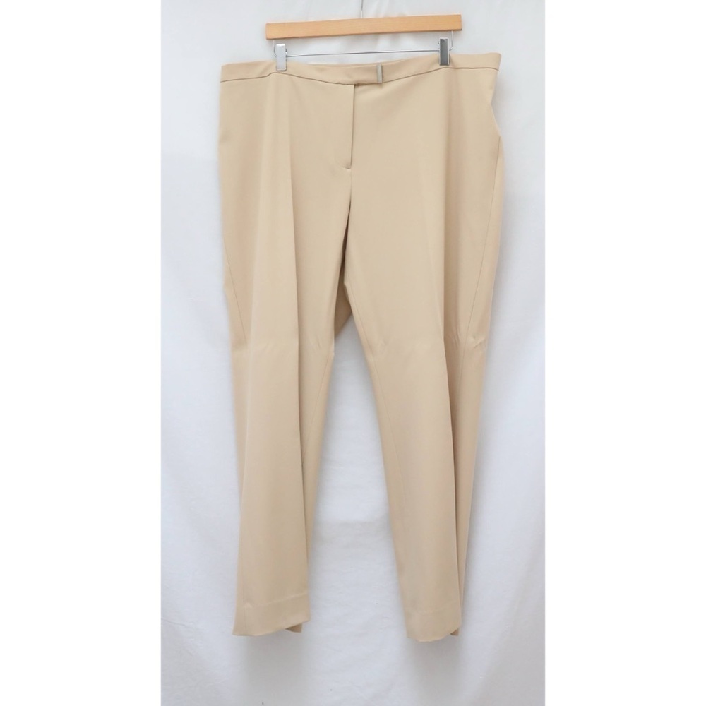 Jones New York Plus Size Straight Leg Pants 20W Tan Business Office Classic Sand